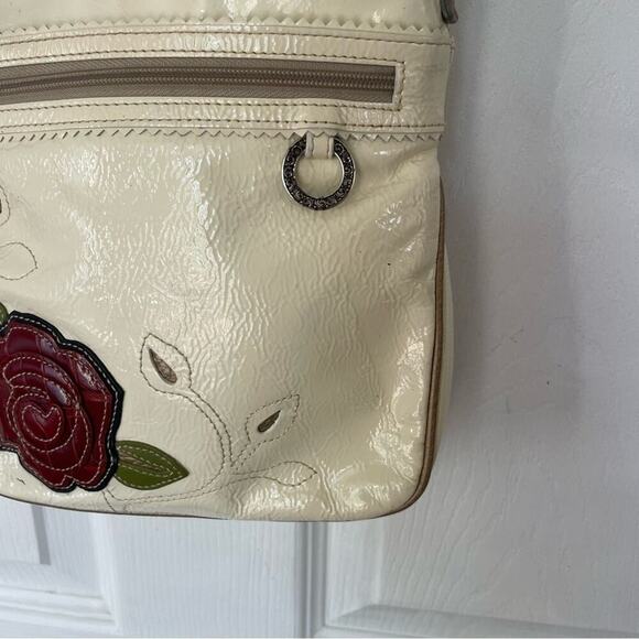 Brighton 3D Leather Flower Bag Crossbody Satchel - Picture 6 of 16
